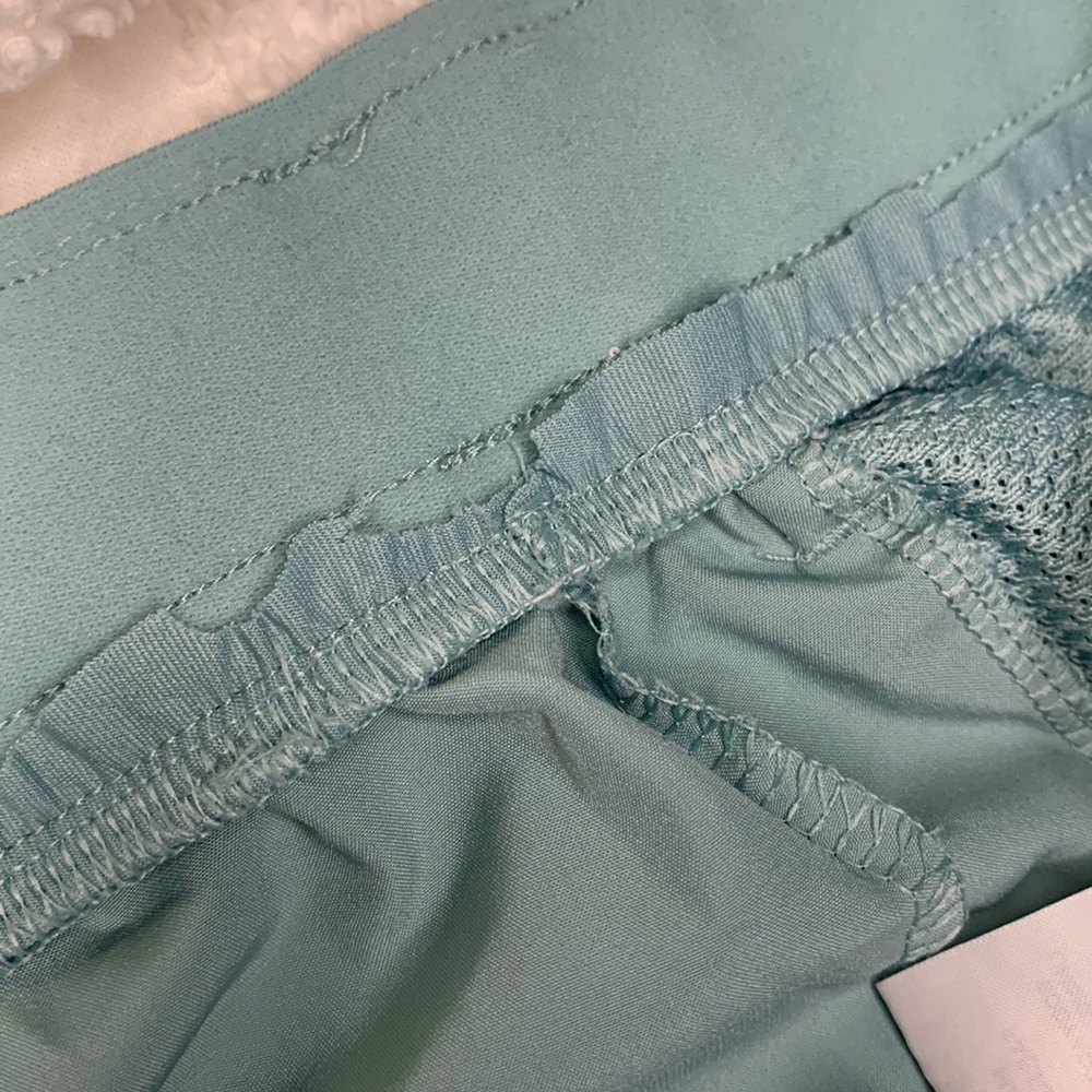 Nike Men's Athletic Shorts - Gray and Light Green - Picture 8 of 11
